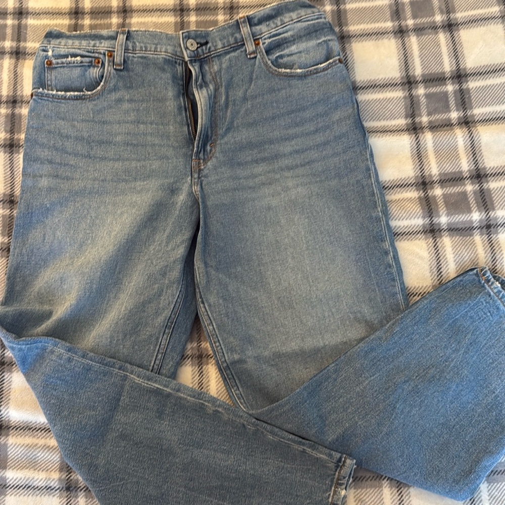 Denim high rise mom jeans